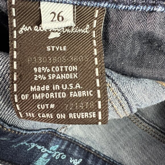 7 For All Mankind Jeans Women's 28x30* Ginger Flare Low Rise Blue Denim Tag 26 - Picture 9 of 16